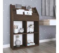 vidaXL Portariviste per Bambini Rovere Fumo 71x30x114 cm Multistrato