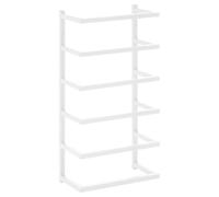 vidaXL Portasciugamani Bianco 24x12x48 cm in Acciaio