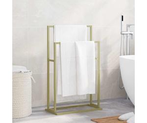 vidaXL Portasciugamani da Pavimento Oro 48x24x78,5 cm in Ferro
