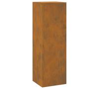 vidaXL Portavasi da Esterno Pilastro 2 PCS 24x24x75 cm Acciaio Inossidabile