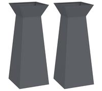 vidaXL Portavaso quadrato color antracite per interni ed esterni, stile moderno, in plastica resistente, facile da pulire, decorazione perfetta per la casa e le piante