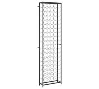 vidaXL Portavini da 95 Bottiglie Nero 54x18x200cm in Ferro Battuto