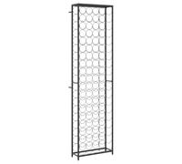 vidaXL Portavini da 95 Bottiglie Nero 54x18x200cm in Ferro Battuto