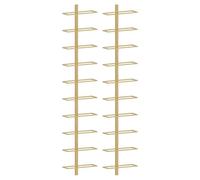 vidaXL Portavini da Parete per 10 Bottiglie 2 pz Dorato in Metallo