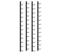 vidaXL 2x Portavini da Parete per 12 Bottiglie Nero in Ferro Verniciato Elegante Staffe Montaggio Robusto Scaffale Espositore per Vino Cantinetta