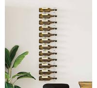 vidaXL Portavini da Parete per 12 Bottiglie Bianco in Ferro