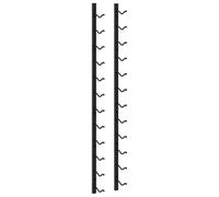 vidaXL Portavini da Parete per 12 Bottiglie Nero in Ferro Verniciato Elegante Staffe Montaggio Robusto Scaffale Espositore per Vino Cantinetta