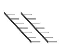 vidaXL Portavini da Parete per 14 Bottiglie 2 pz Nero in Metallo