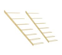 vidaXL Portavini da Parete per 7 Bottiglie 2 pz Metallo Dorato