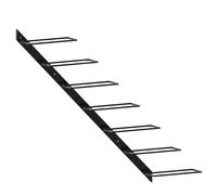 vidaXL Portavini da Parete per 7 Bottiglie Nero in Metallo