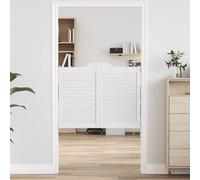 vidaXL Porte a Battente 2-Paio Design a Lamelle Bianco 80x100 cm