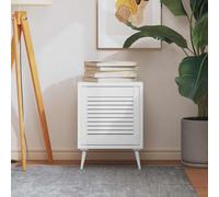 vidaXL Porte a persiana Bianco 39,5 x 39,4 cm Legno Massello di Pino