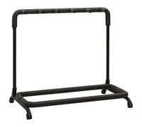 vidaXL Postazione per Chitarra a 5 Sezioni Supporto per Chitarra Singola Regolabile Pieghevole Stand Strumenti Musicali Nera in Acciaio