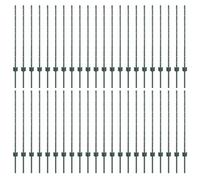 vidaXL Poste per recinti Verdi, 44 Pezzi, Canale U, 140 cm, Acciaio Resistente e Facile da Montare. Perfette per recinzioni Esterne in Giardino, terrazzo, perimetrale, divisori Esterni e Barriere sc