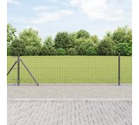 vidaXL Posti per Fencing con piastra di base 52 pz Ø32mm 50cm in acciaio zincato