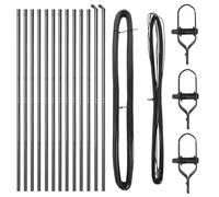 vidaXL Posti per recinsione 13 PCS Grigio Ø32 mm 210 cm Acciaio zincato