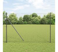 vidaXL Posti per recinsione 13 PCS Grigio Ø32 mm 210 cm Acciaio zincato