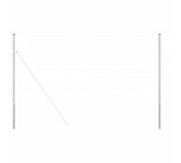 vidaXL Pali da giardino in argento, zincato e verniciato a polvere, 160 cm, con protezione UV, set da 2 pezzi per recinzioni da giardino durevoli, resistenti alla corrosione, facili da installare