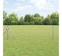 vidaXL Posti per Recinzione 13 pz Ø32 mm 100 cm Acciaio Galvanizzato