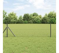 vidaXL Posti per Recinzione 13 pz Grigio Ø32 mm 100 cm Acciaio Galvanizzato