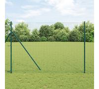 vidaXL Posti per Recinzione 26 pezzi Verde Ø32 mm 200 cm Acciaio Zincato
