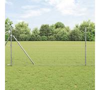 vidaXL Posti per Recinzione - 26 pz Ø32 mm, 190 cm in Acciaio Galvanizzato