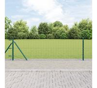 vidaXL Posti per Recinzione con Piastra di Base 26 pcs Ø32mm 50cm Acciaio Zincato