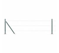 vidaXL Posti per Recinzione con Piastra di Base, 26 Pezzi, Ø32mm, 70cm. in Acciaio zincato, Perfetti per Un Supporto Esterno Resistente. Facili da installare e dal Design Robusto. Ideali per Giardini