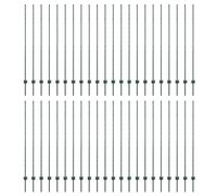 vidaXL Pali per Recinzione 44 PCS U-Channel Verde 200 cm Acciaio