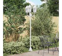 vidaXL Posto Luce da Giardino Bianco Alluminio e Vetro