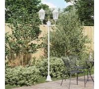 vidaXL Posto Luce da Giardino Bianco Alluminio e Vetro