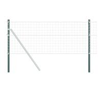 vidaXL Posto per Recinzione in Acciaio Verniciato Verde, Resistente ai Raggi UV, Alto 80 cm. Facile da Montare per Uso Esterno, Resistente alla corrosione e alla ruggine. Robusto e Versatile, perfett