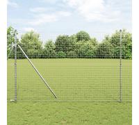 vidaXL Posts per recinzione 13 pz Ø32 mm 200 cm Acciaio zincato