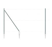 vidaXL Set di 26 postali in acciaio per recinzioni esterne per giardino e balcone facile installazione accessori inclusi 170 cm cilindrico recinzione metallica decorazione tradizionale liscia