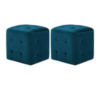 VIDAXL - Pouf 2 pz Blu 30x30x30 cm in Velluto