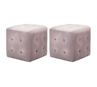 vidaXL Pouf 2 pz Rosa 30x30x30 cm in Velluto