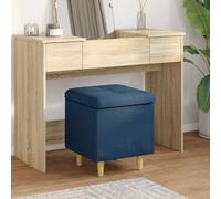 vidaXL Pouf con Storage Blu 40 x 40 x 45 cm Tessuto