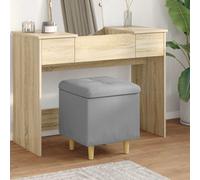 vidaXL Pouf con Storage Grigio chiaro 40 x 40 x 45 cm Tessuto
