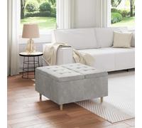 vidaXL Pouf con Storage Grigio chiaro 80 x 80 x 45 cm Velluto