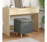vidaXL Pouf con Storage Grigio scuro 40 x 40 x 45 cm Tessuto