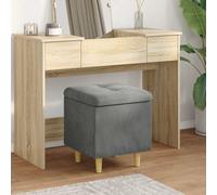 vidaXL Pouf con Storage Grigio scuro 40 x 40 x 45 cm Velluto