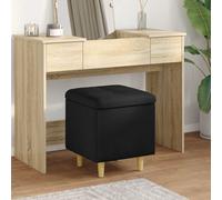 vidaXL Pouf con Storage Nero 40 x 40 x 45 cm Tessuto