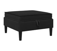vidaXL Pouf con Storage Nero Velluto, Ampio spazio, divano ergonomico, design moderno, arredo imbottito resistente, cuscini morbidi, seduta in schiuma