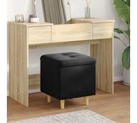 vidaXL Pouf contenitore con cuscino Nero 40 x 40 x 45 cm Velluto