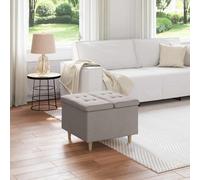 vidaXL Pouf contenitore con cuscino Talpa 60 x 60 x 45 cm Tessuto