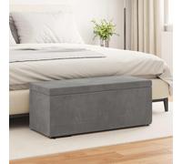 vidaXL Pouf Grigio scuro Velluto e Legno Ingegnerizzato