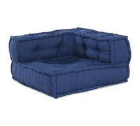 vidaXL pouf indaco tessuto di cotone versatile seduta moderna 140x70x36 cm soggiorno interno home theater
