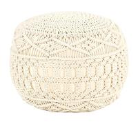 vidaXL Pouf Lavorato a Mano in Macramé 45x30 cm in Cotone