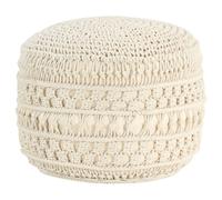 vidaXL Pouf Lavorato a Mano in Macramé 45x30 cm in Cotone