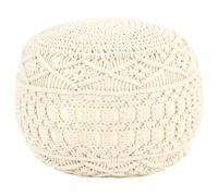 vidaXL Pouf Lavorato a Mano in Macramé 45x30 cm in Cotone